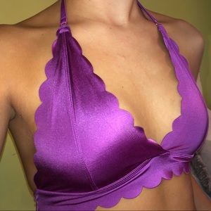 PINK brand fuchsia scalloped bralette